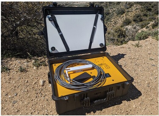AdaptConn Starlink Portable Emergency Response Hub in its rolling Pelican case.
