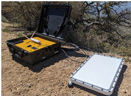 AdaptConn Starlink Portable Emergency Response Hub deployed in the field.